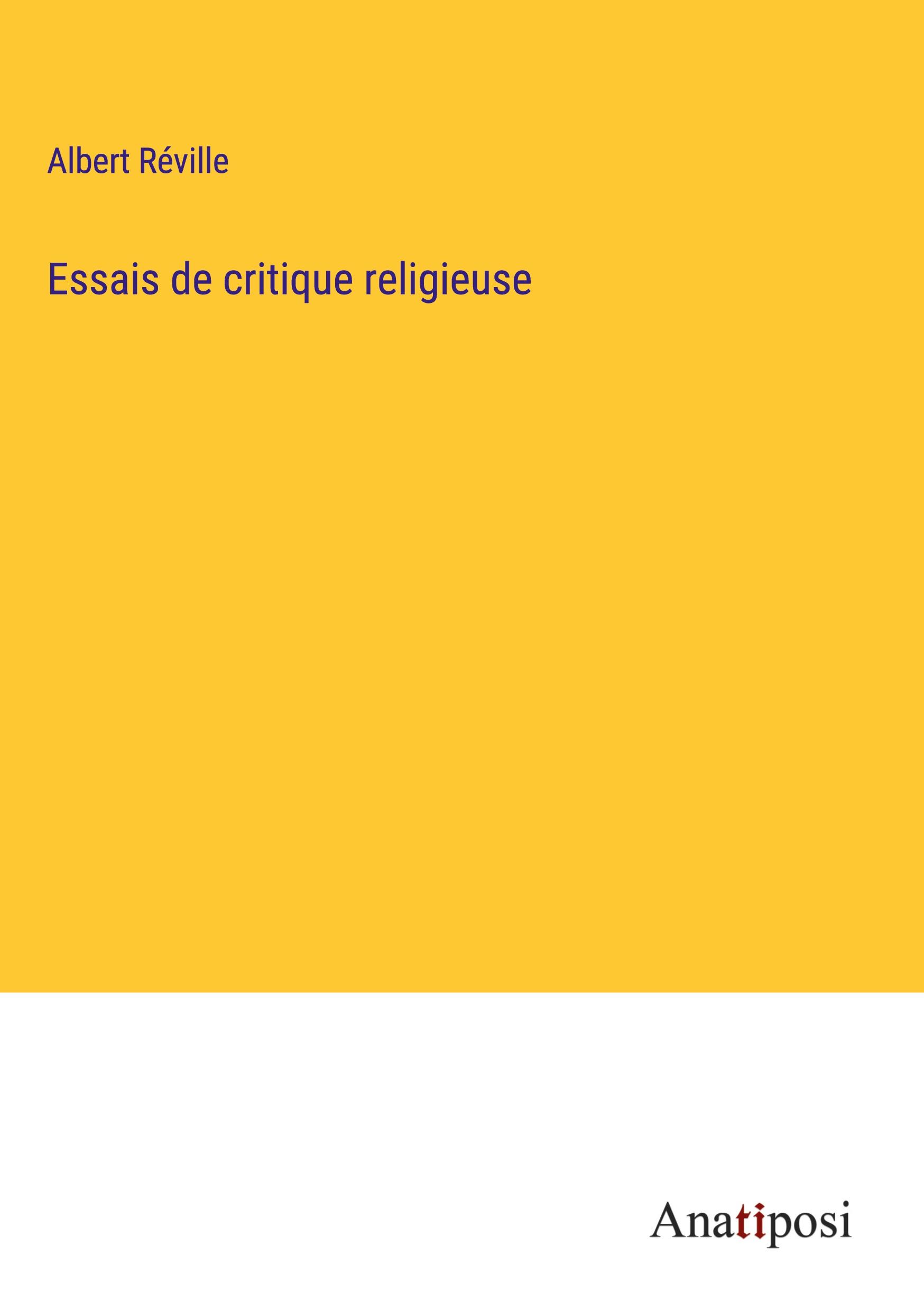 Essais de critique religieuse