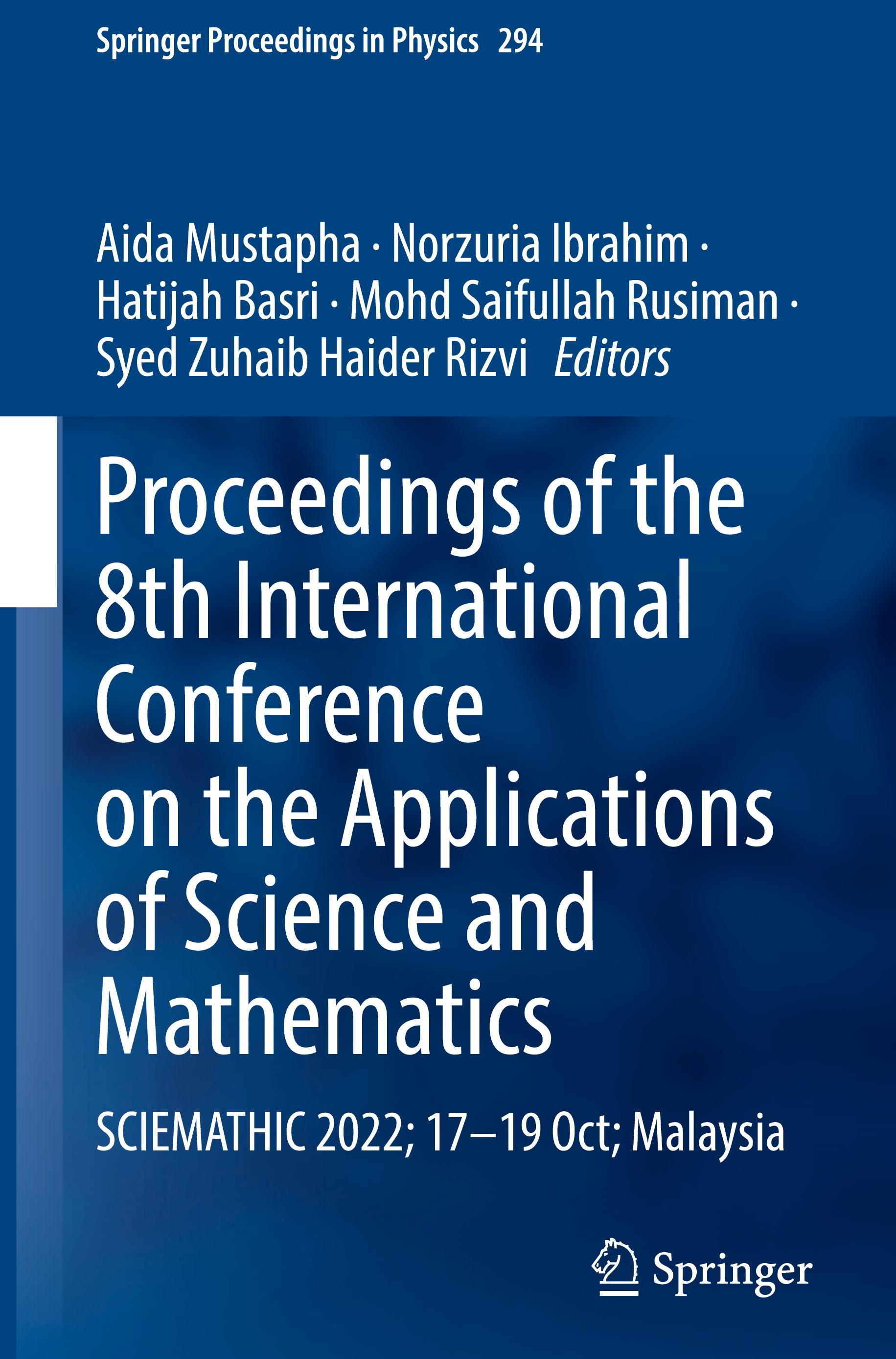 Proceedings of the 8th International Conference on the Applications of Science and Mathematics