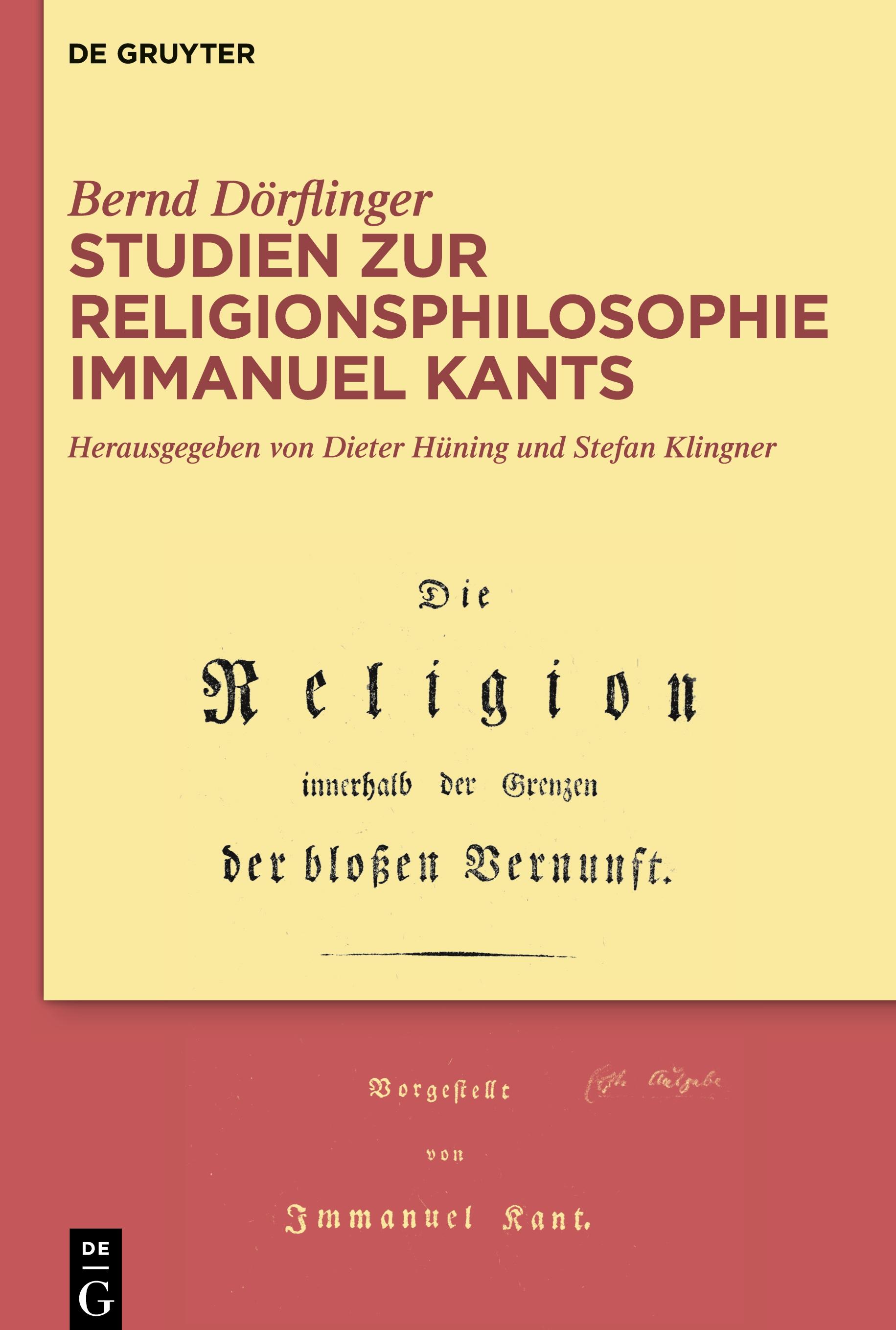 Studien zur Religionsphilosophie Immanuel Kants