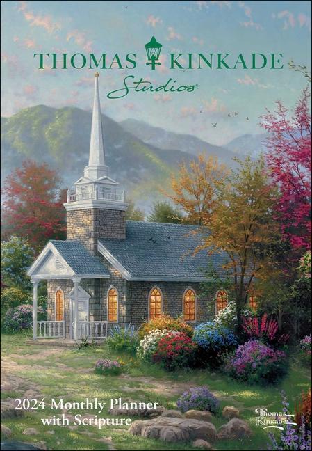 Thomas Kinkade Studios 12-Month 2024 Monthly Pocket Planner Calendar with Script