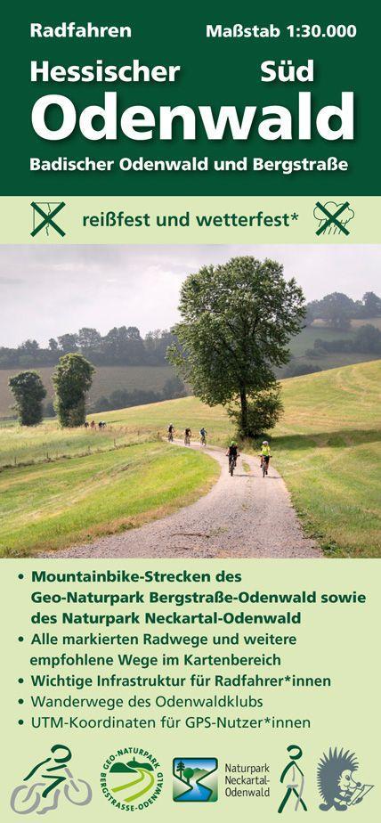 Radfahren, Hessischer Odenwald Süd / Badischer Odenwald und Bergstraße 1:30000