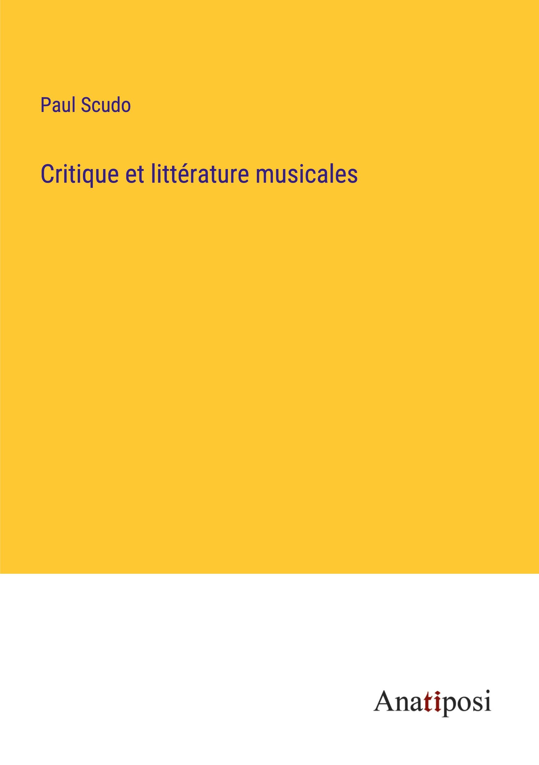 Critique et littérature musicales