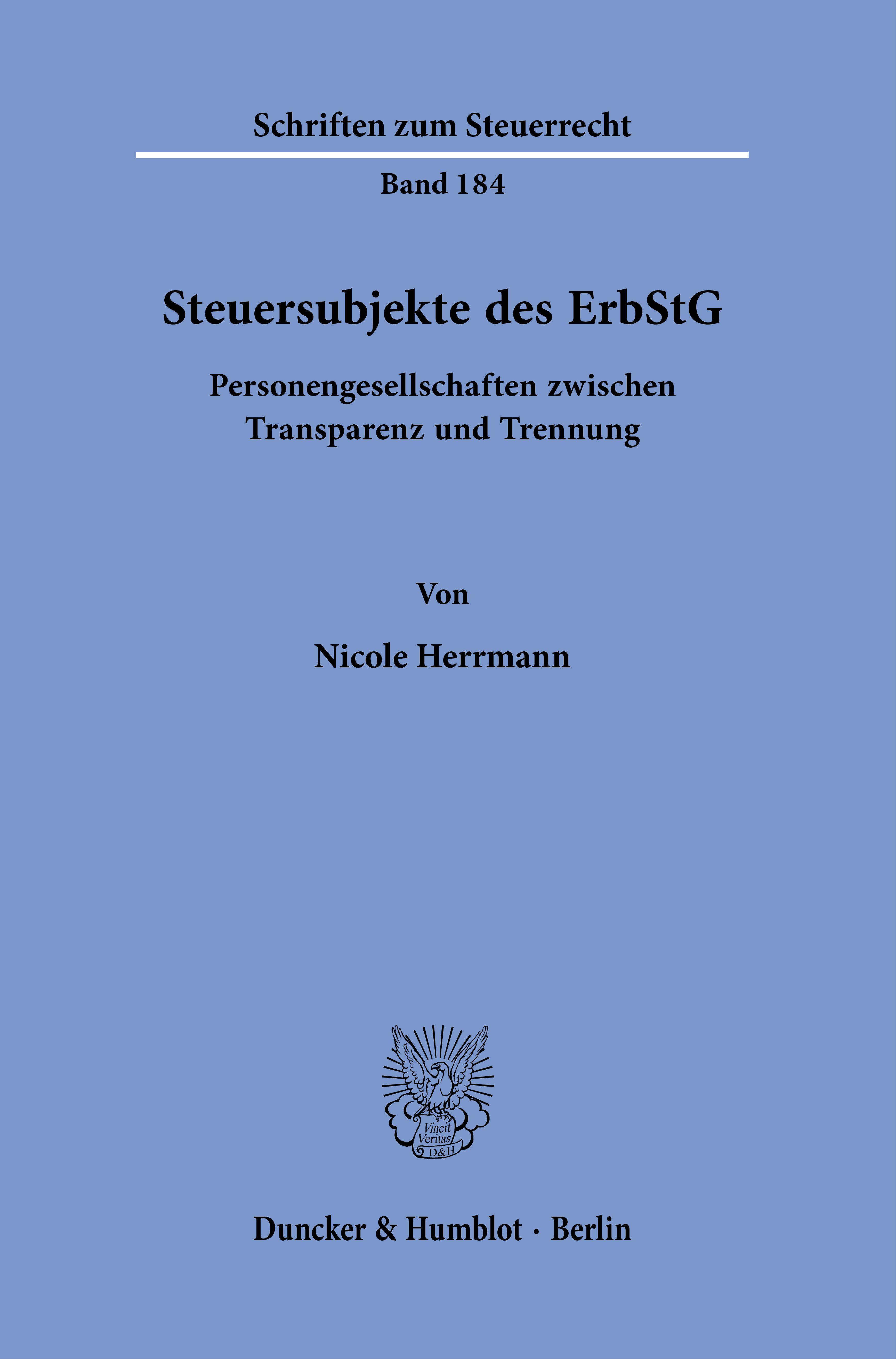 Steuersubjekte des ErbStG.