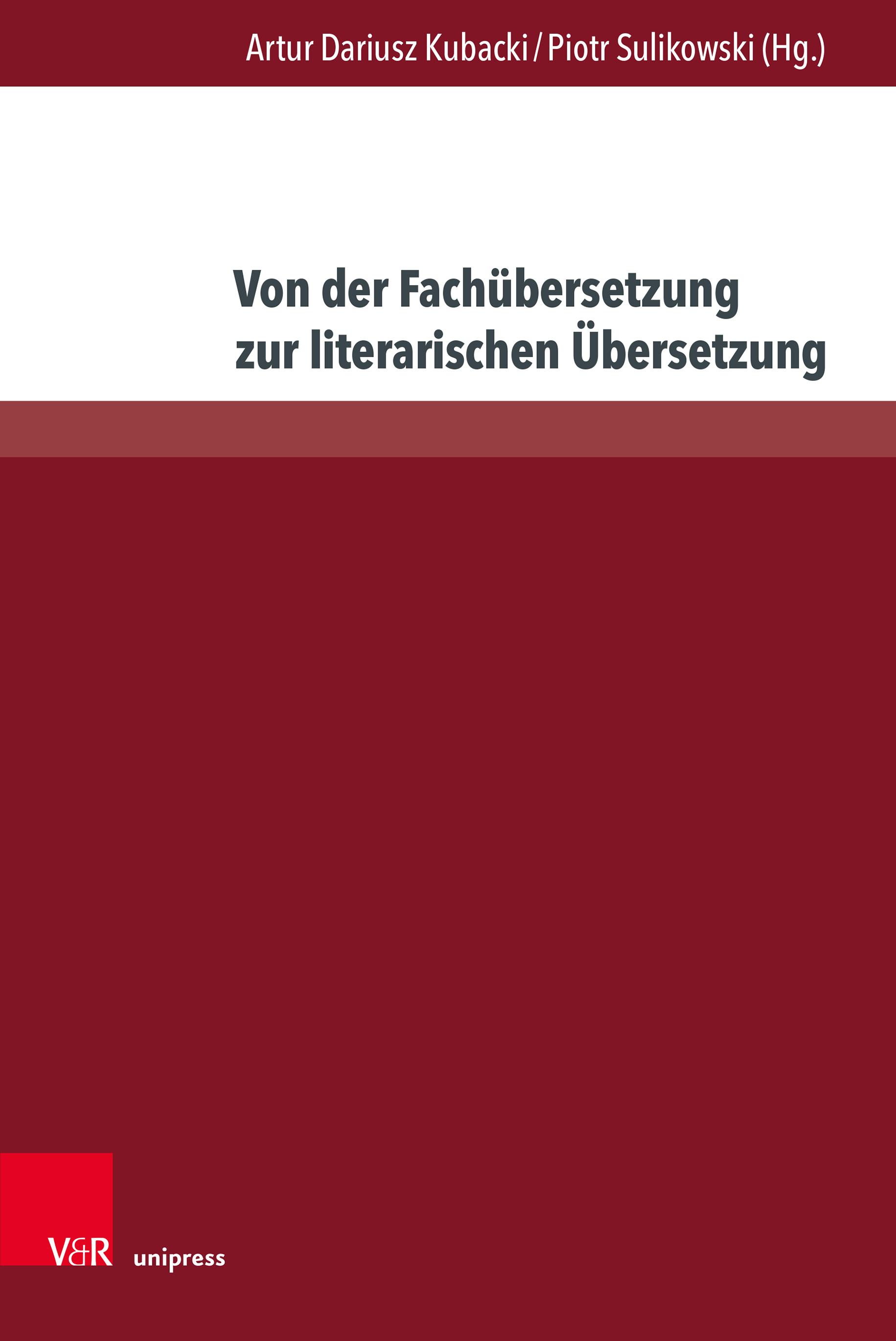 Von der Fachübersetzung zur literarischen Übersetzung