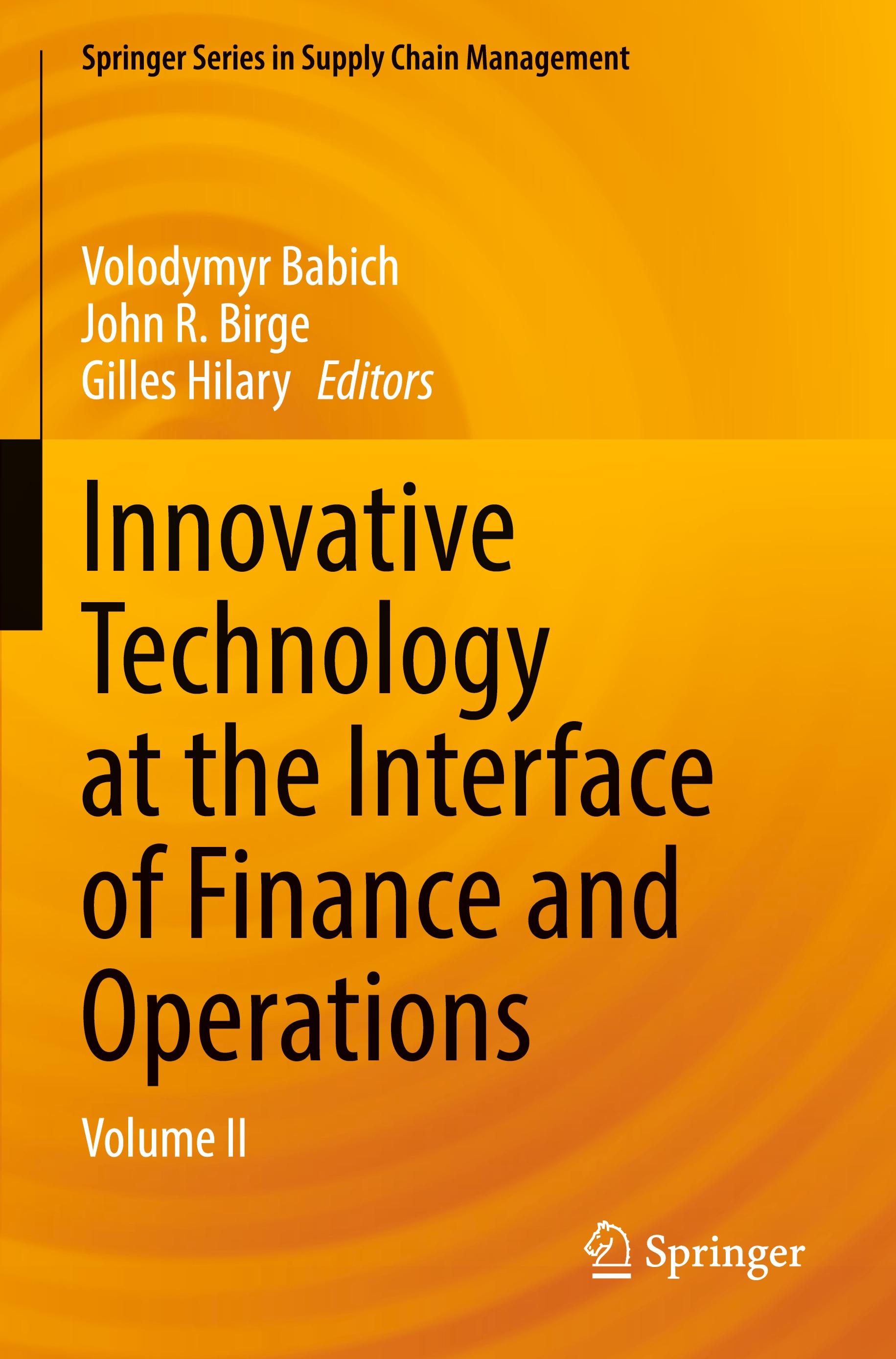 Innovative Technology at the Interface of Finance and Operations