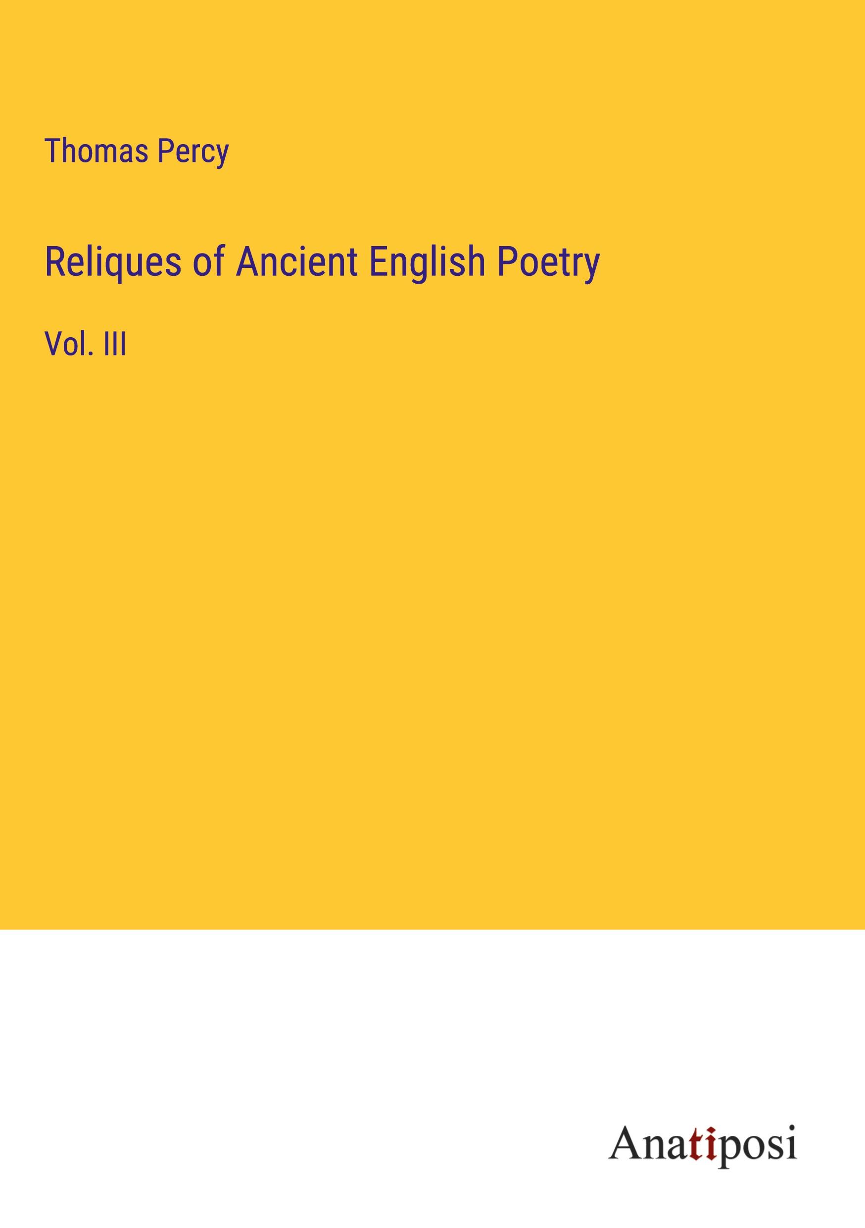 Reliques of Ancient English Poetry