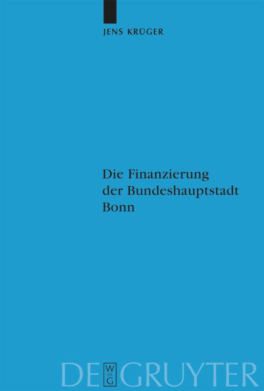 Die Finanzierung der Bundeshauptstadt Bonn