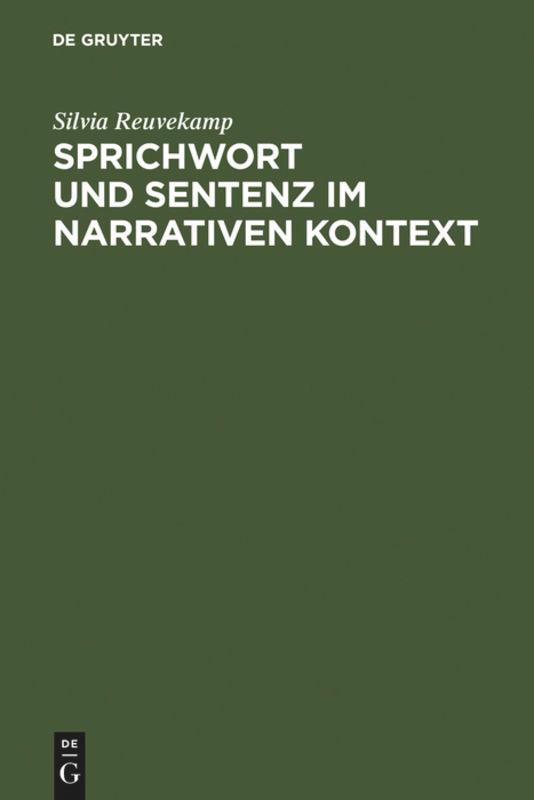 Sprichwort und Sentenz im narrativen Kontext