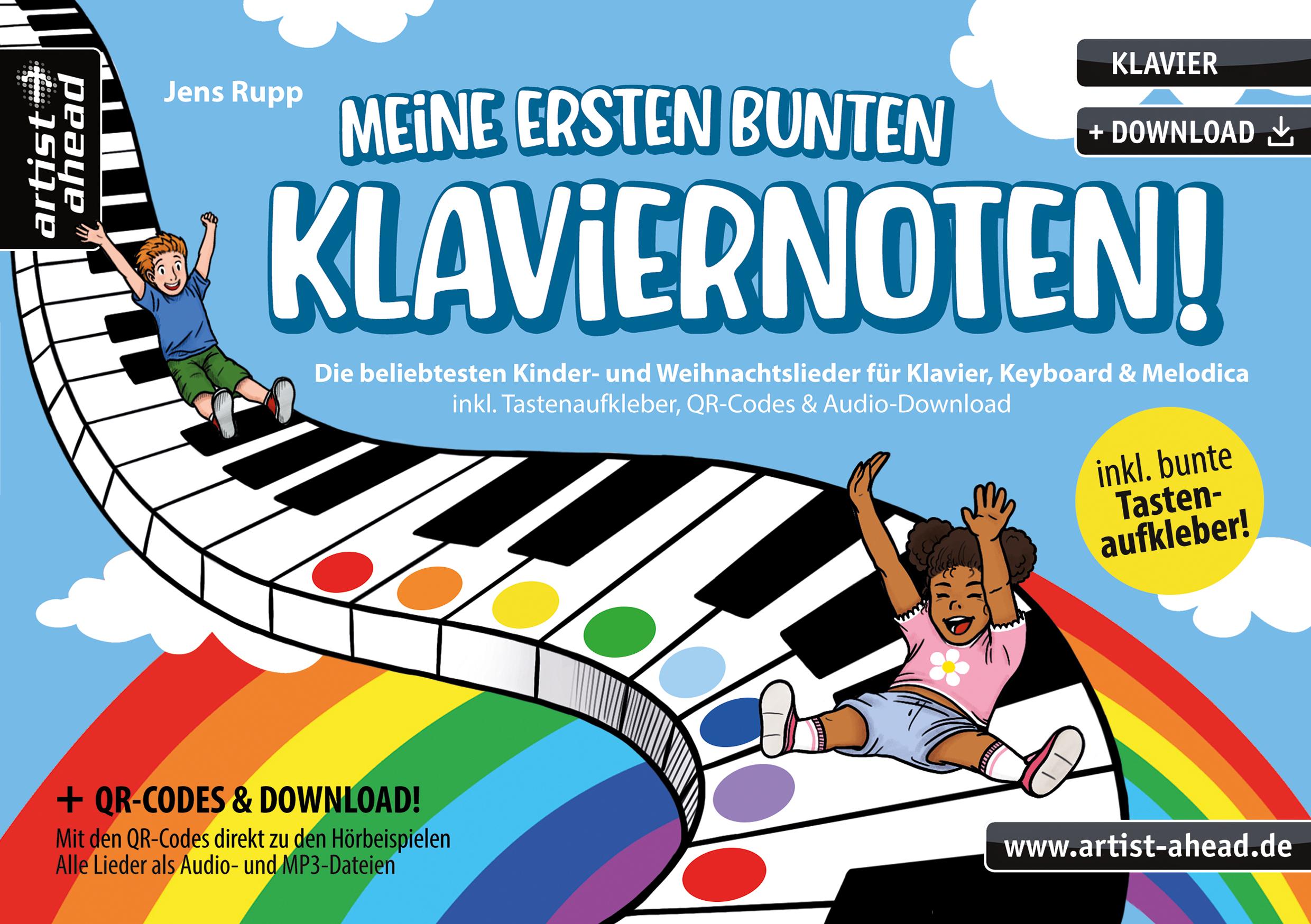 Meine ersten bunten Klaviernoten!