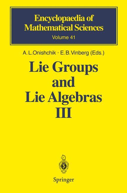 Lie Groups and Lie Algebras III