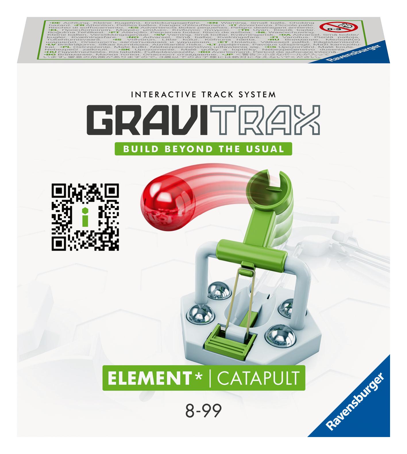 Ravensburger GraviTrax Element Catapult - Zubehör für das Kugelbahnsystem. Kombinierbar mit allen GraviTrax Produktlinien, Starter-Sets, Extensions & Elements, Konstruktionsspielzeug ab 8 Jahren