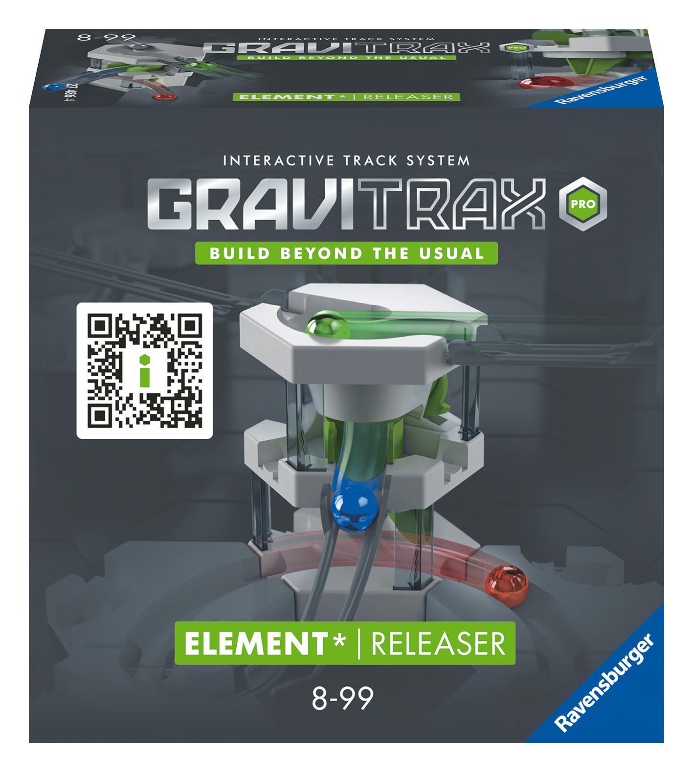 Ravensburger GraviTrax PRO Element Releaser - Zubehör für das Kugelbahnsystem. Kombinierbar mit allen GraviTrax Produktlinien, Starter-Sets, Extensions & Elements, Konstruktionsspielzeug ab 8 J.