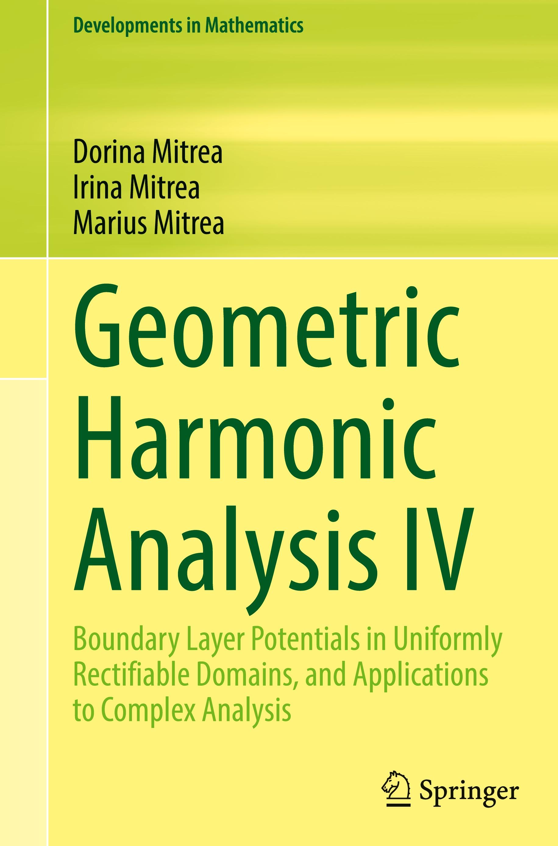 Geometric Harmonic Analysis IV