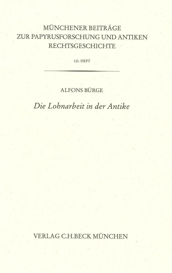 Die Lohnarbeit in der Antike