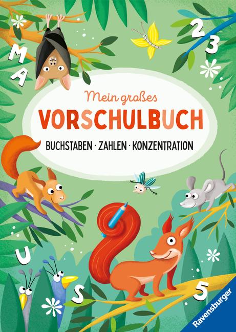 Mein großes Vorschulbuch: Buchstaben Zahlen Konzentration