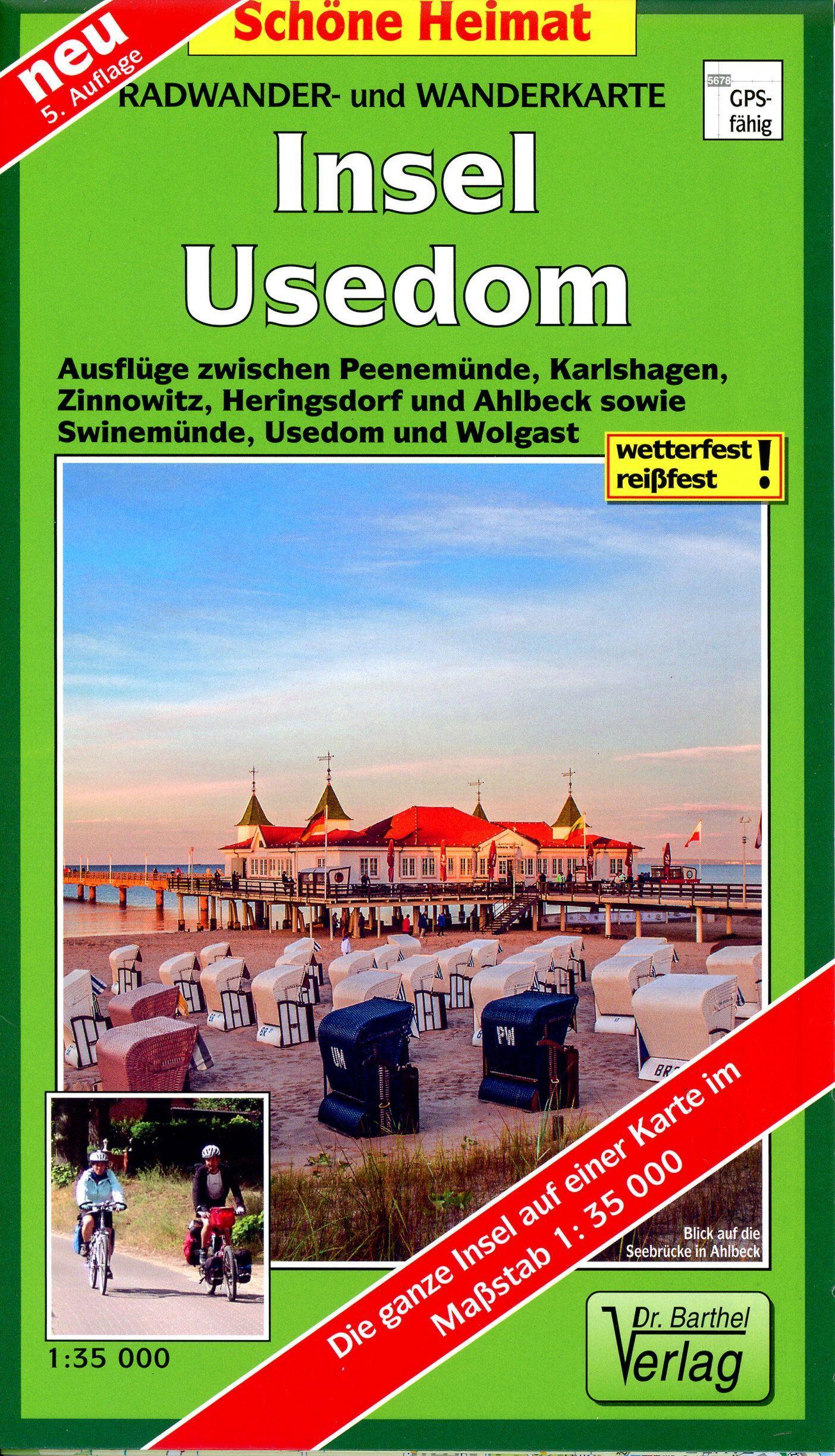 Radwander- und Wanderkarte Insel Usedom