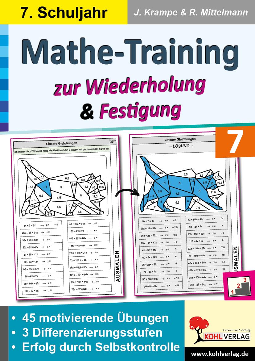 Mathe-Training zur Wiederholung und Festigung / Klasse 7