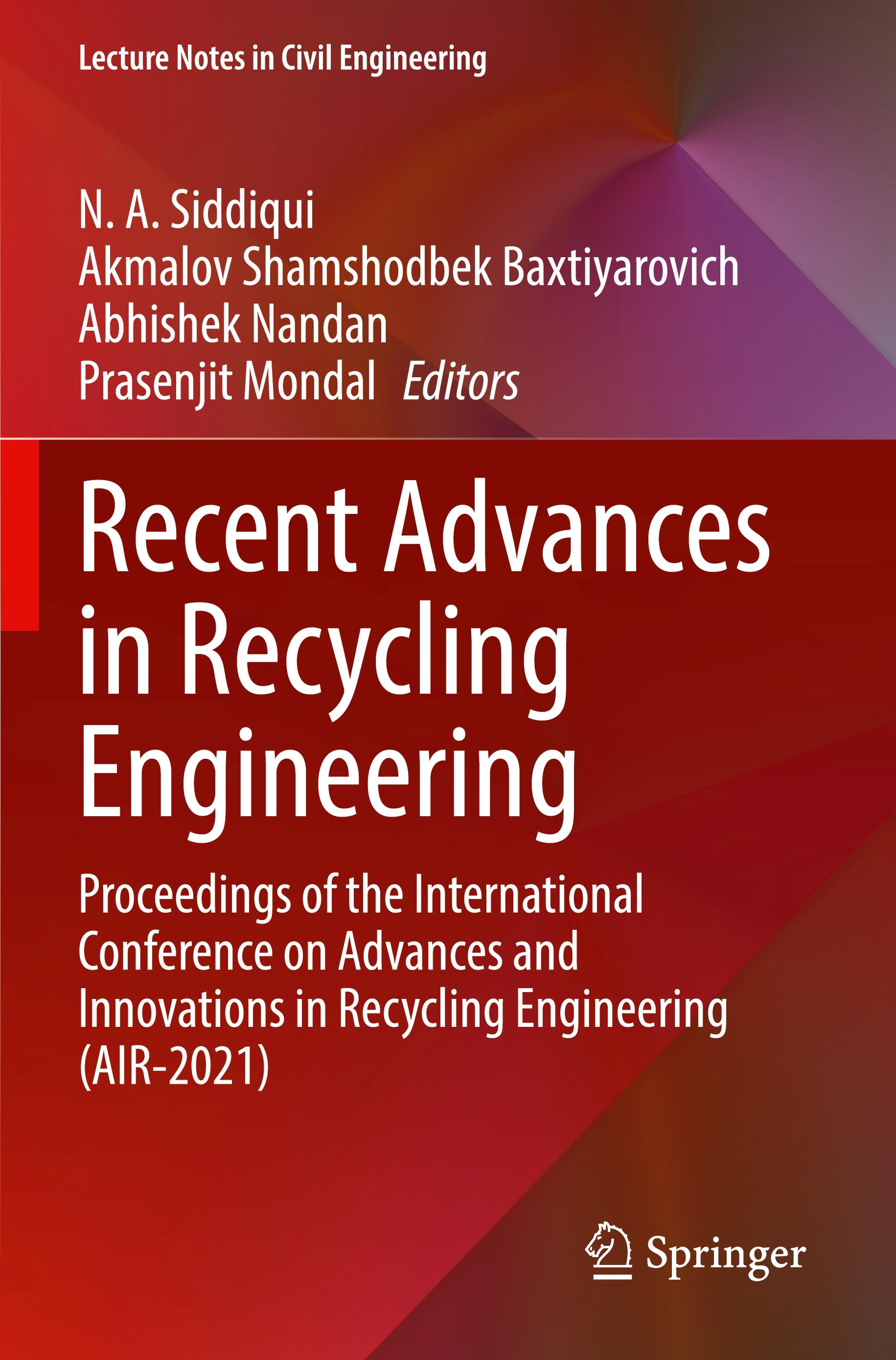 Recent Advances in Recycling Engineering