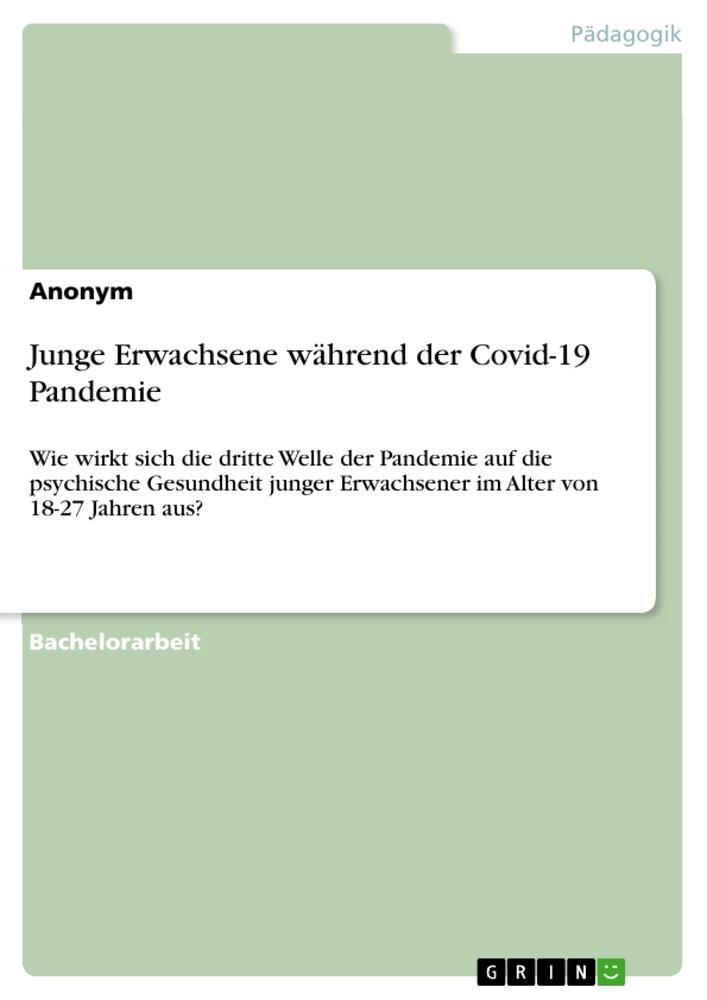 Junge Erwachsene während der Covid-19 Pandemie