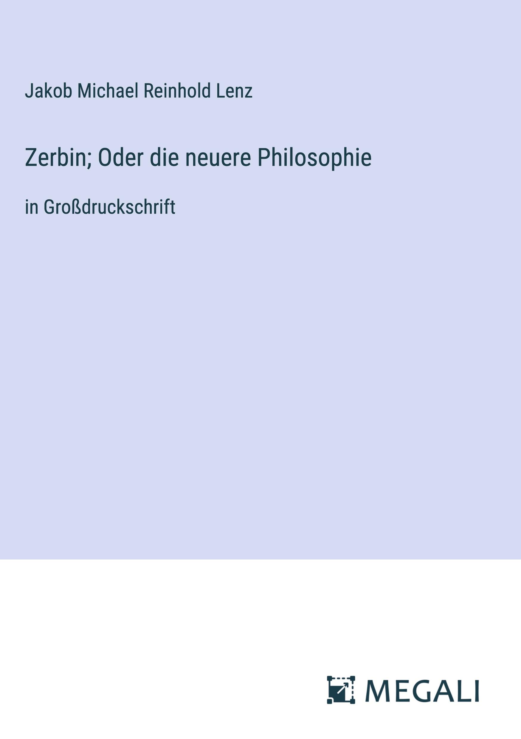 Zerbin; Oder die neuere Philosophie