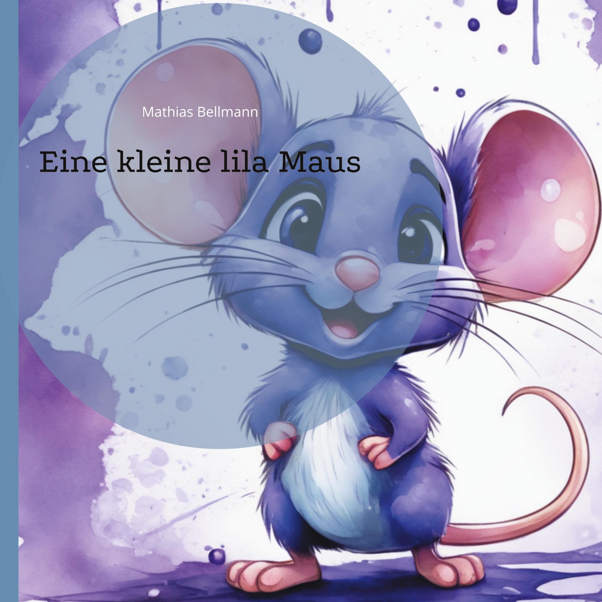 Eine kleine lila Maus