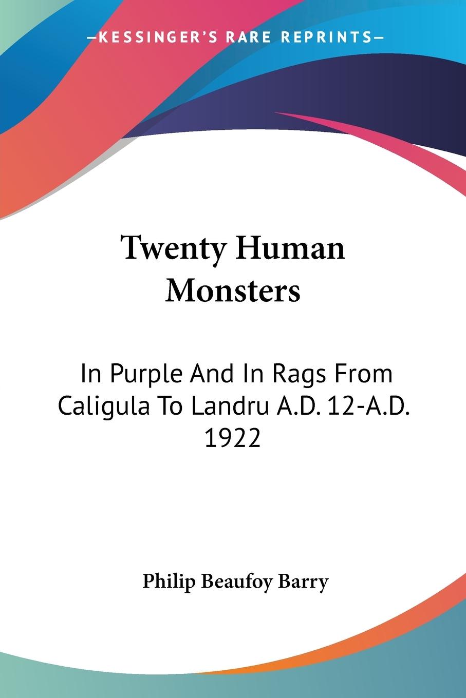 Twenty Human Monsters