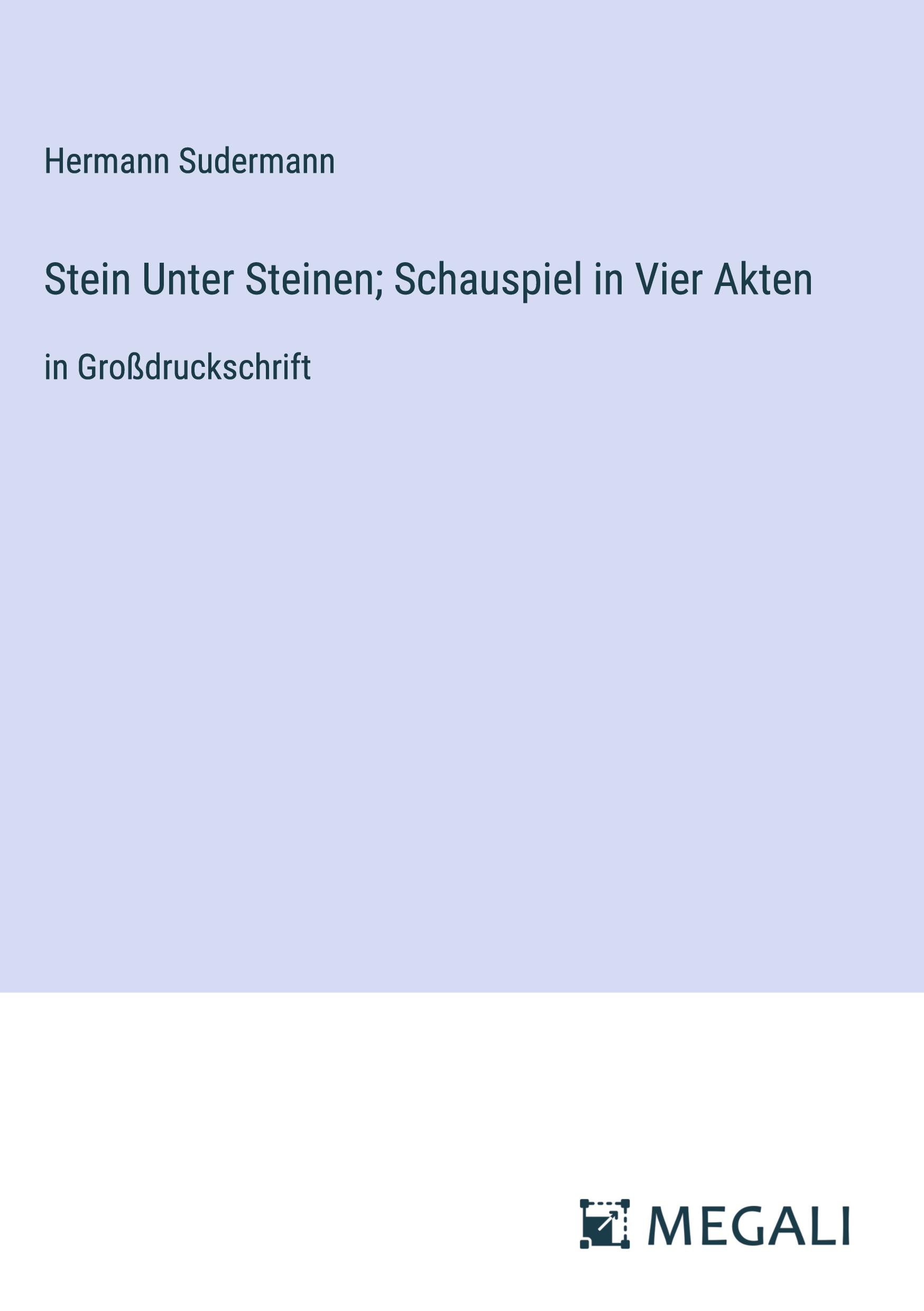 Stein Unter Steinen; Schauspiel in Vier Akten