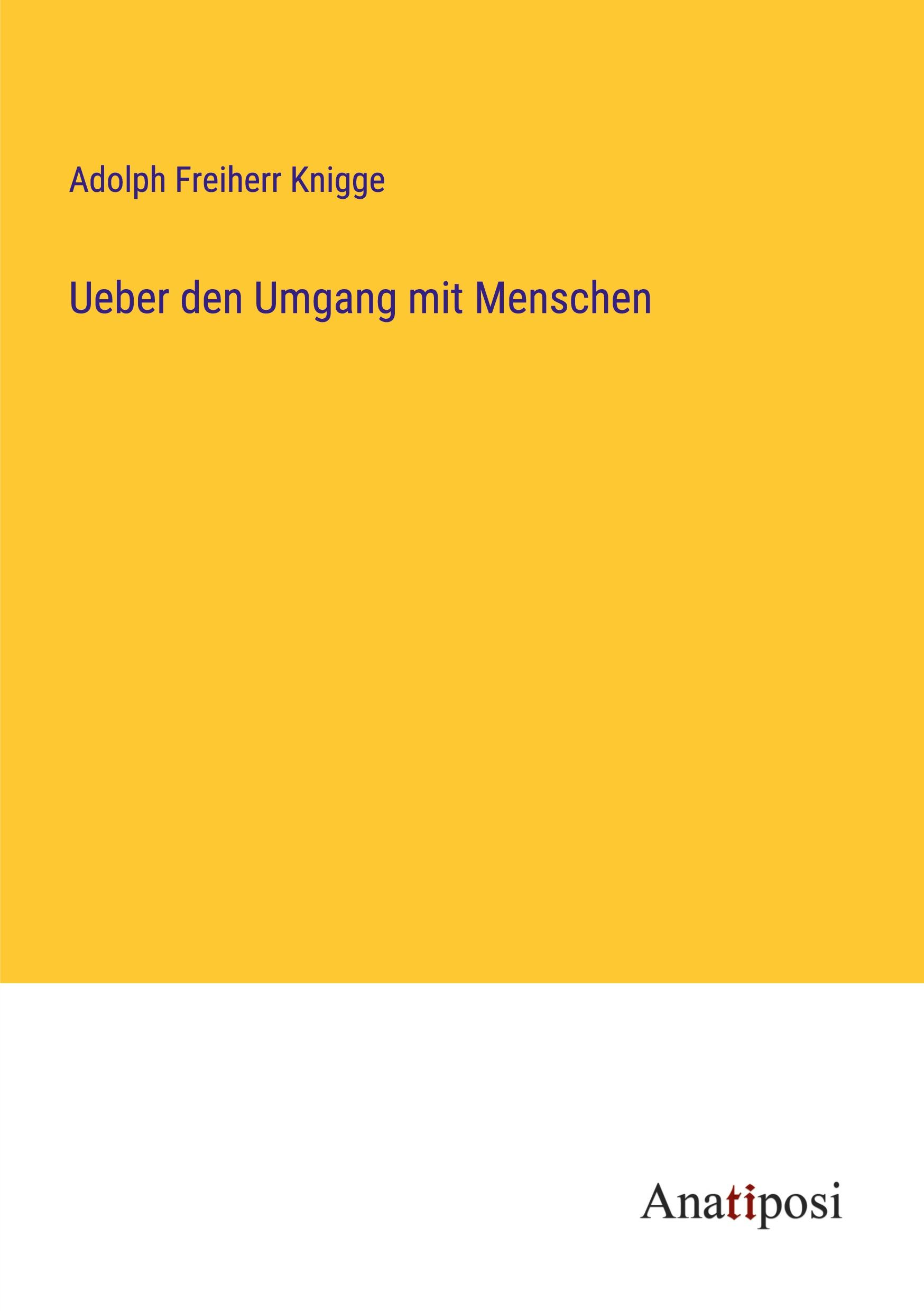 Ueber den Umgang mit Menschen