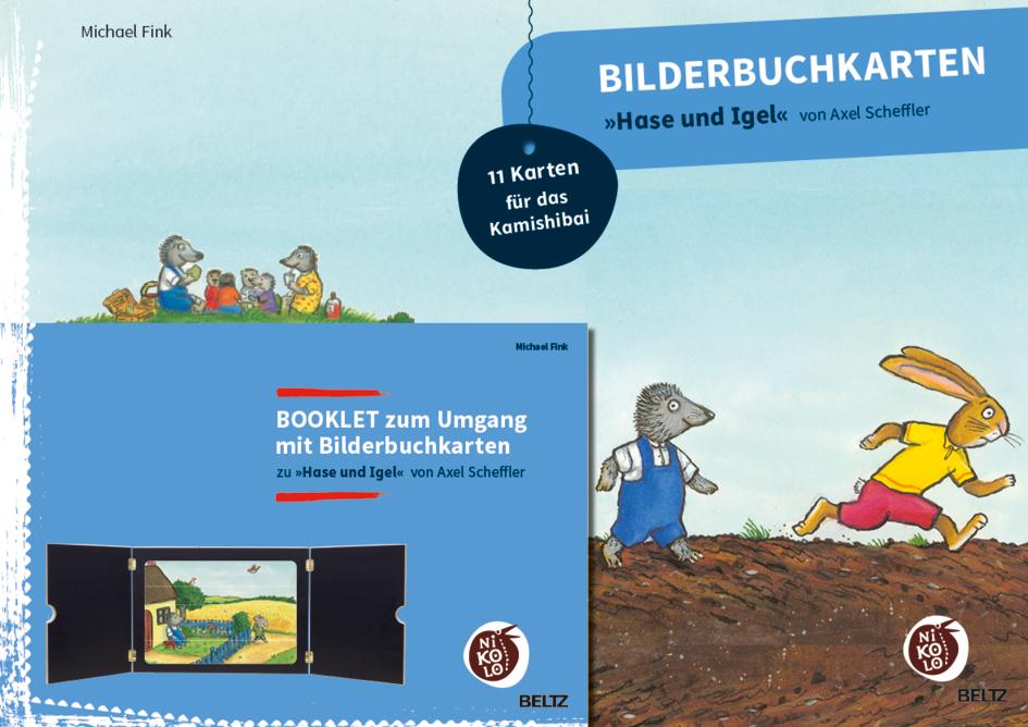 Bilderbuchkarten 'Hase und Igel' von Axel Scheffler