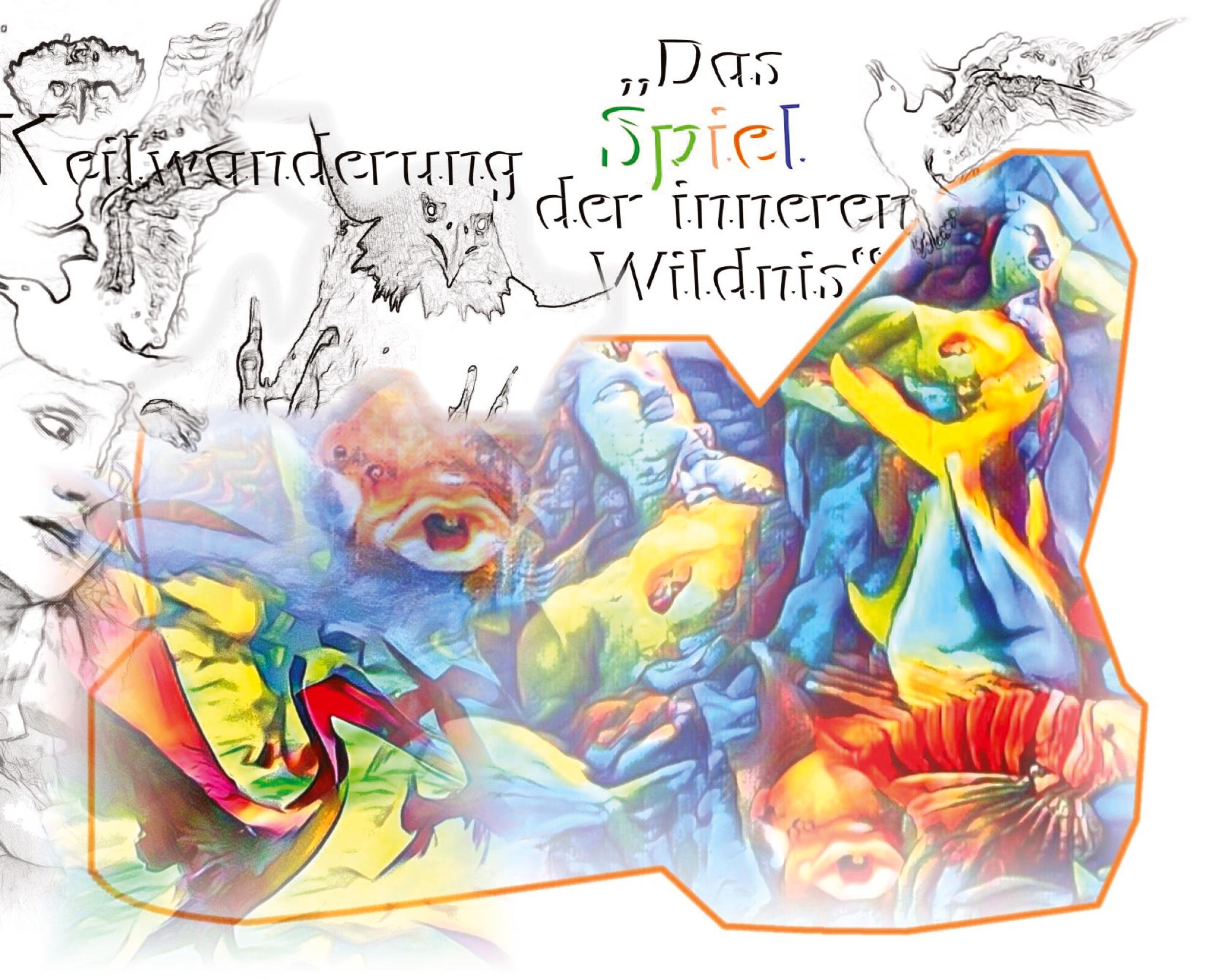 Das Spiel der inneren Wildnis - Keilwanderung & Farbenspiel - 18 Farbfotomontagen/29 schwarz-weiß Fotomontagen