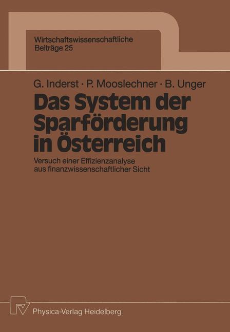 Das System der Sparförderung in Österreich