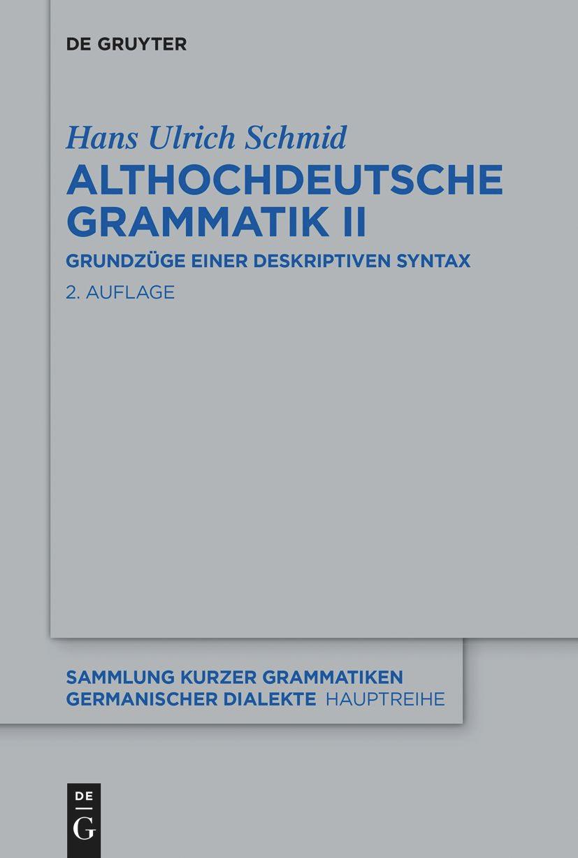 Althochdeutsche Grammatik II  Bd.