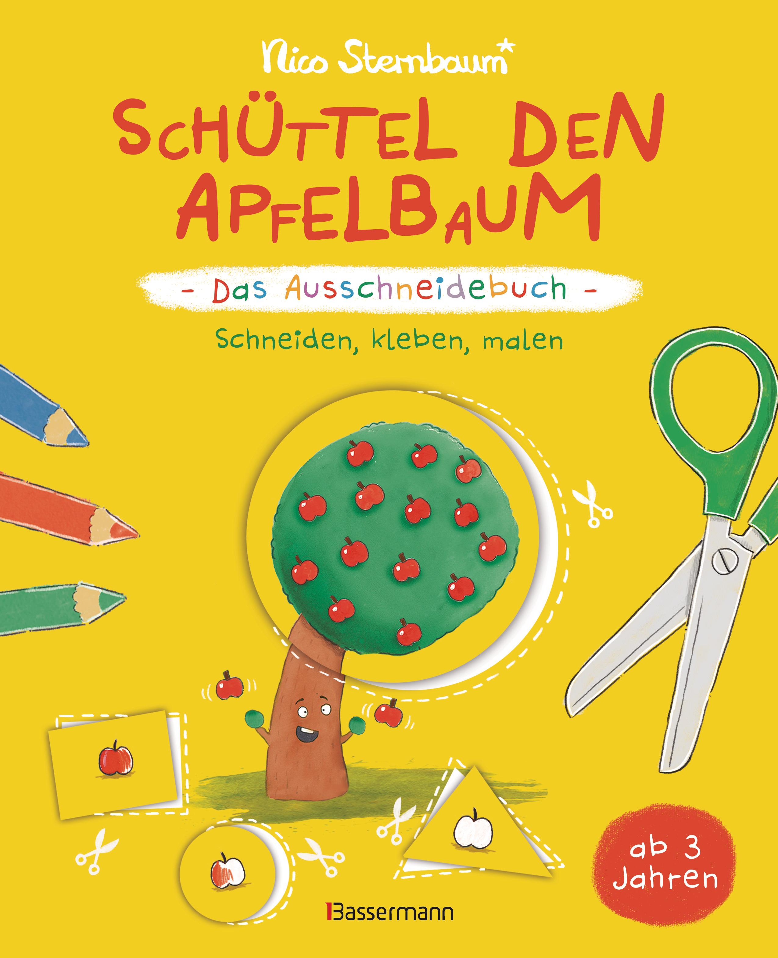 Schüttel den Apfelbaum - Das Ausschneidebuch. Schneiden, kleben, malen für Kinder ab 3 Jahren