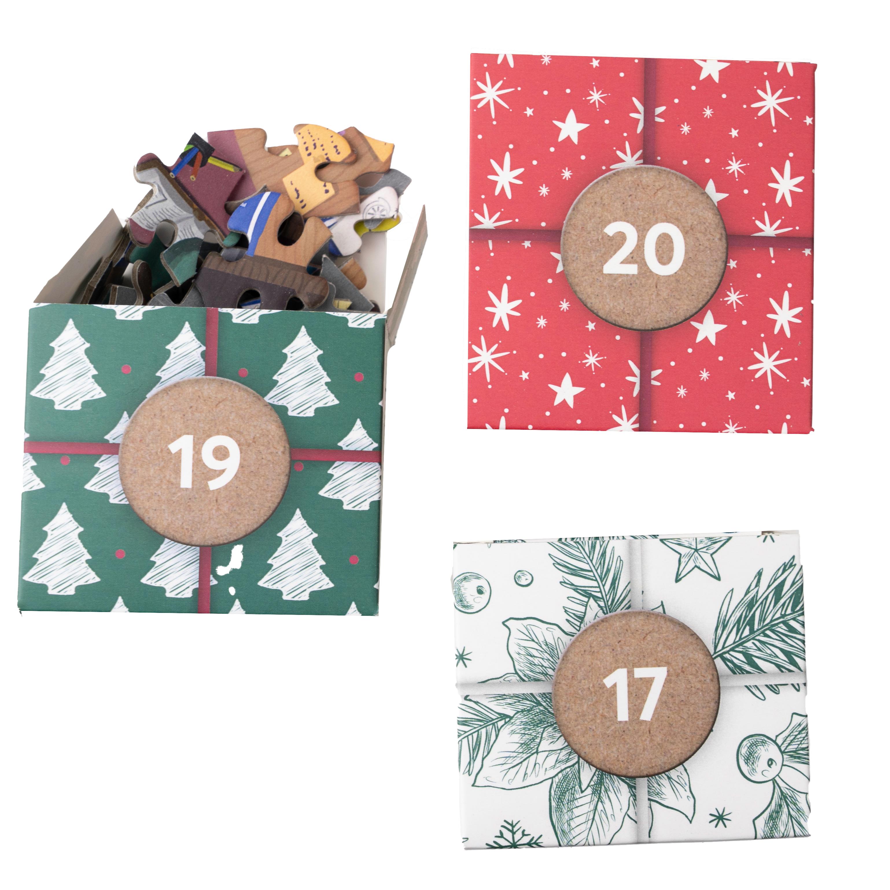 Puzzle-Rätsel-Adventskalender: Die dunkle Seite des Weihnachtsmarkts - 24 Puzzles mit insgesamt 960 Teilen