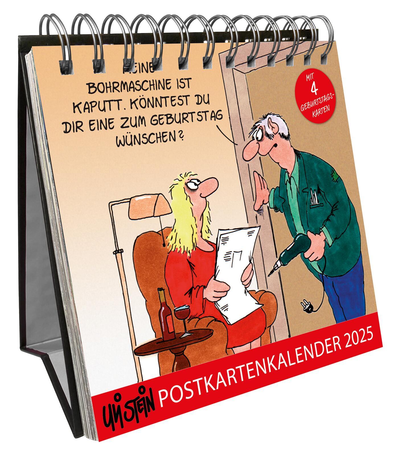 Uli Stein Postkartenkalender 2025