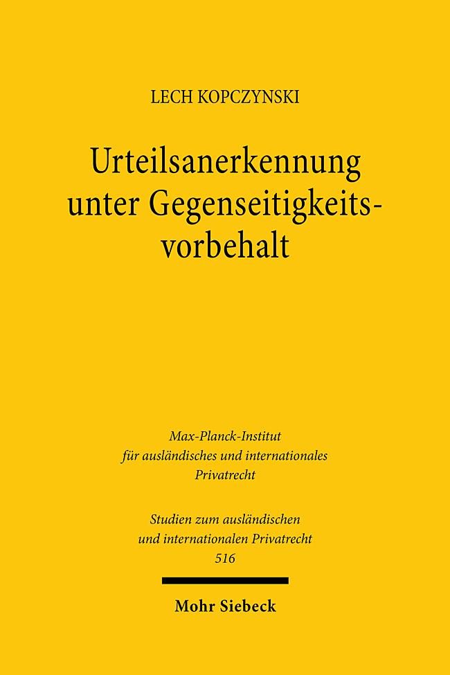 Urteilsanerkennung unter Gegenseitigkeitsvorbehalt