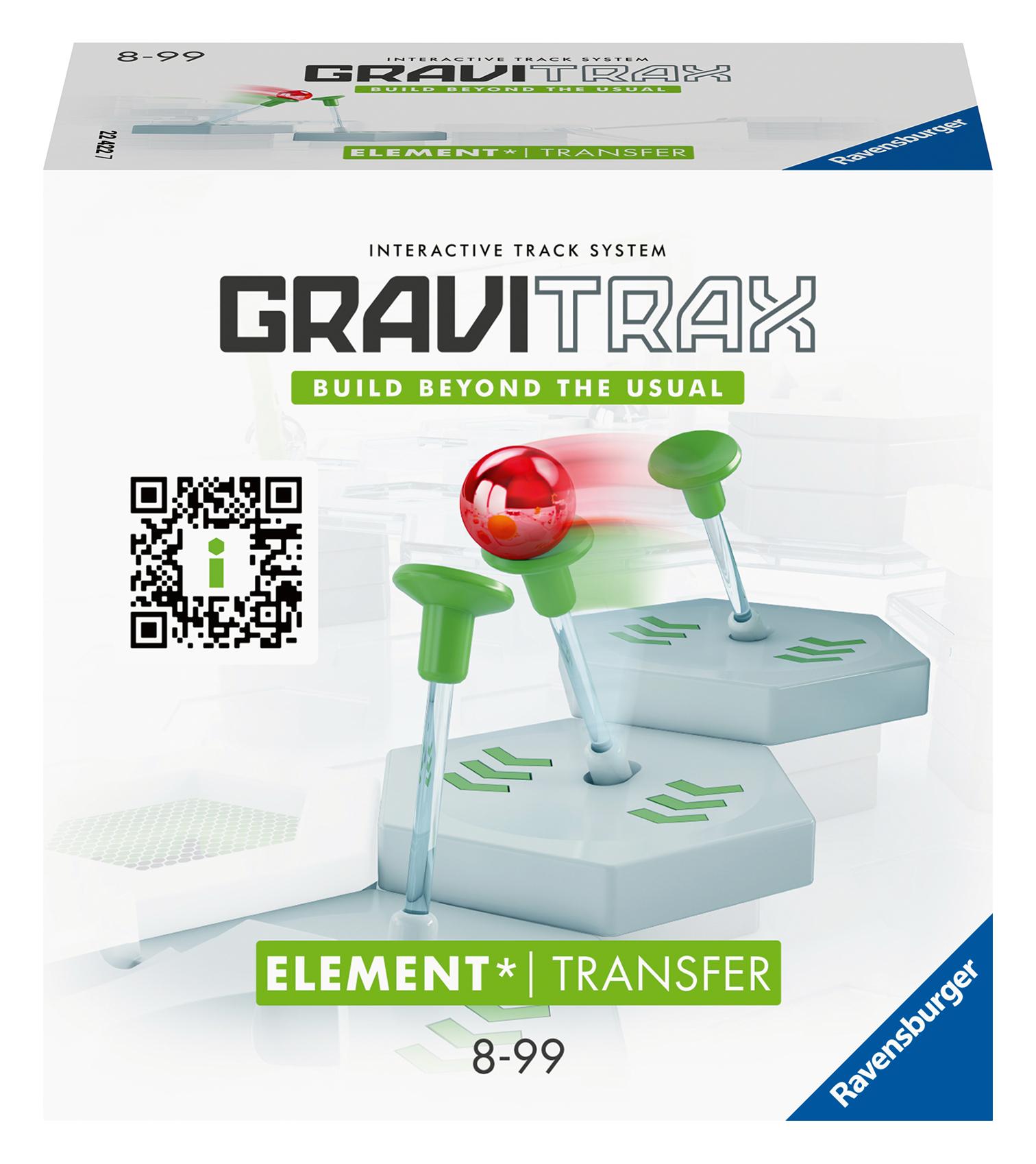 Ravensburger GraviTrax Element Transfer - Zubehör für das Kugelbahnsystem. Kombinierbar mit allen GraviTrax Produktlinien, Starter-Sets, Extensions und Elements, Konstruktionsspielzeug ab 8 Jahren