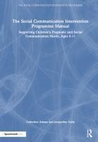 The Social Communication Intervention Programme Manual