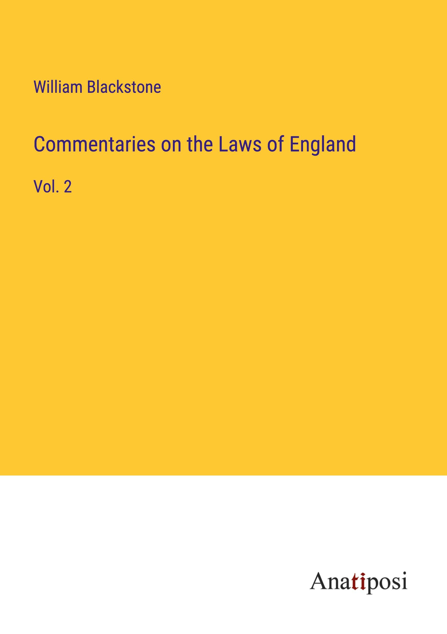 Commentaries on the Laws of England