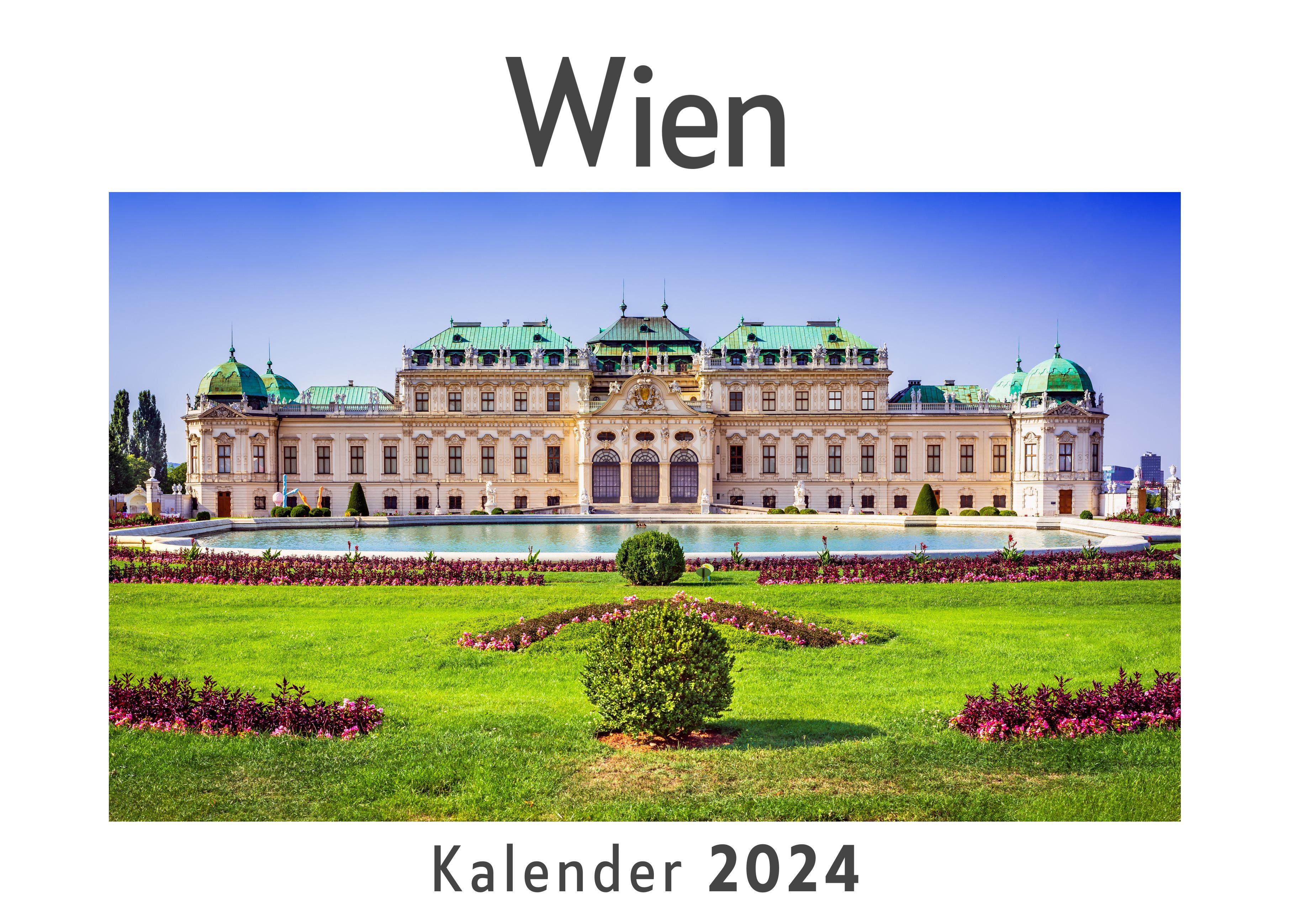 Wien (Wandkalender 2024, Kalender DIN A4 quer, Monatskalender im Querformat mit Kalendarium, Das perfekte Geschenk)