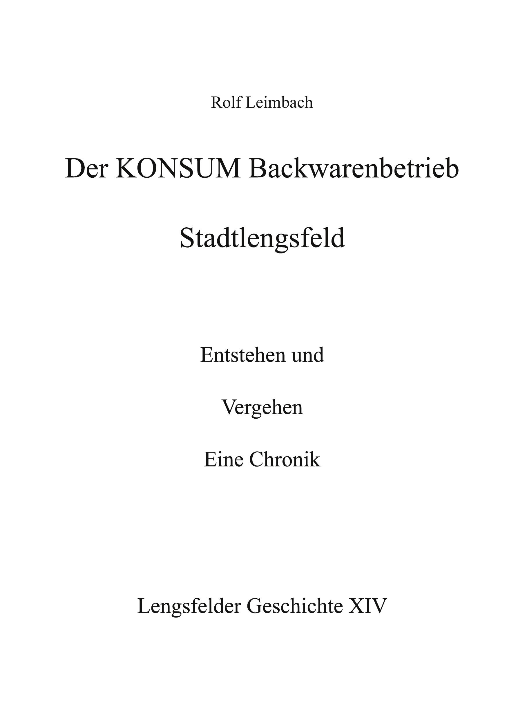 Der Konsum Backwarenbetrieb Stadtlengsfeld