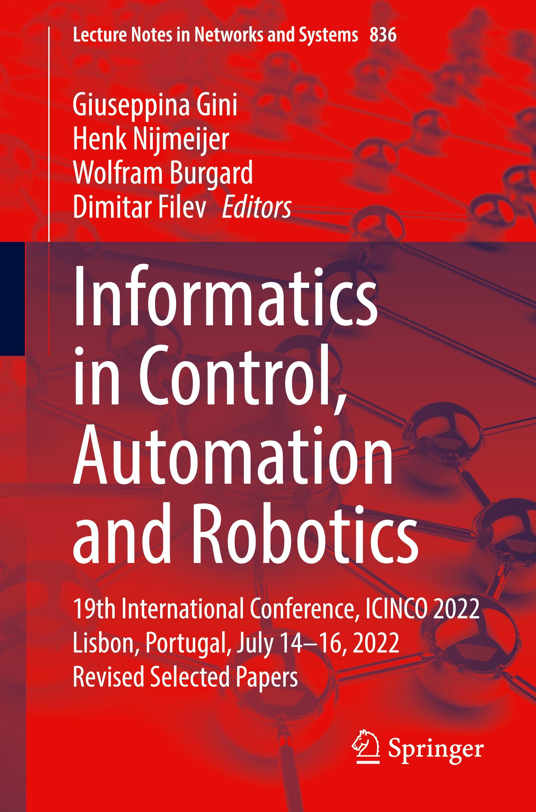 Informatics in Control, Automation and Robotics