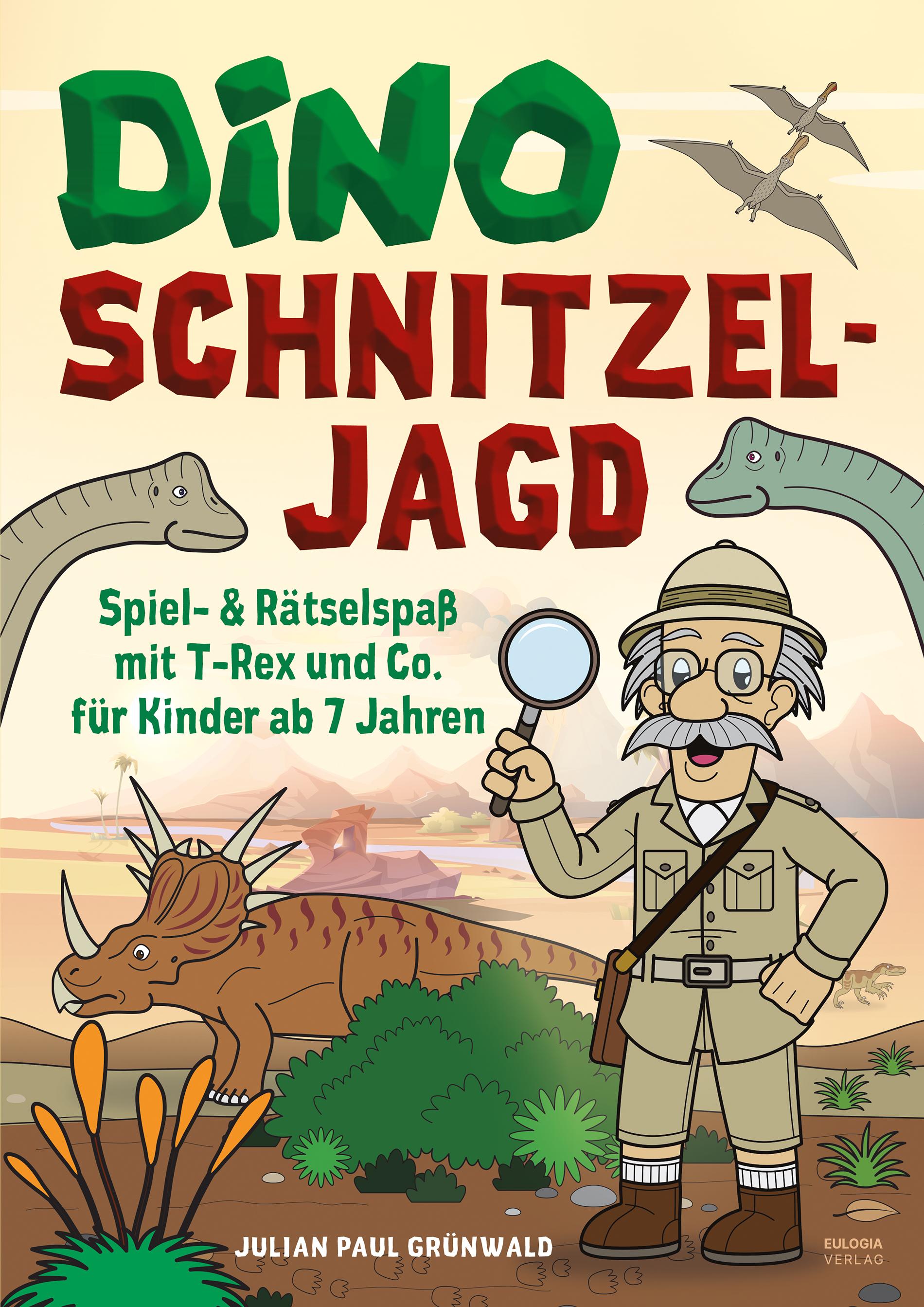 Dino Schnitzeljagd Spiel - Auf Schatzsuche mit Dinosauriern in der Urzeit