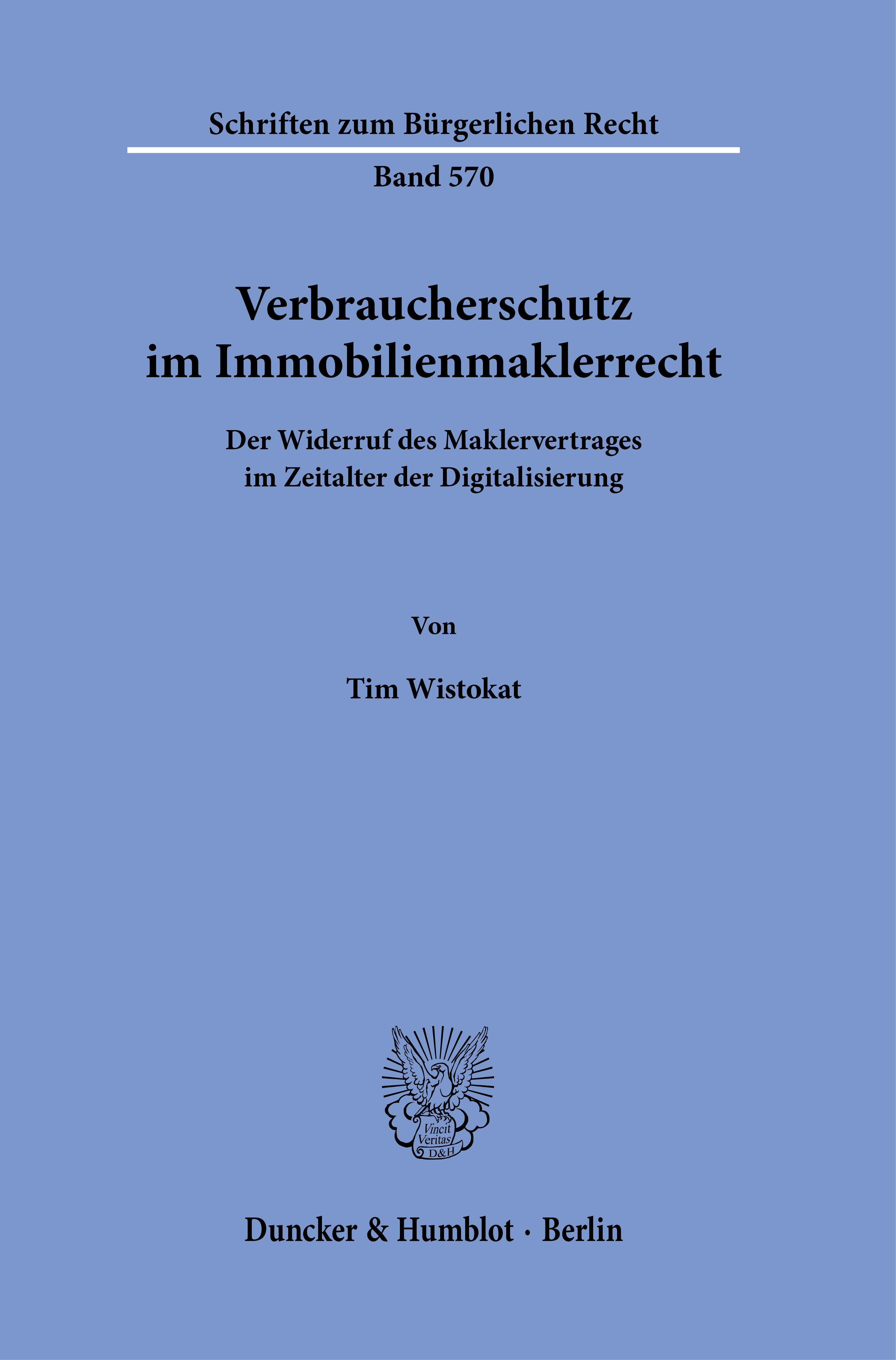 Verbraucherschutz im Immobilienmaklerrecht.