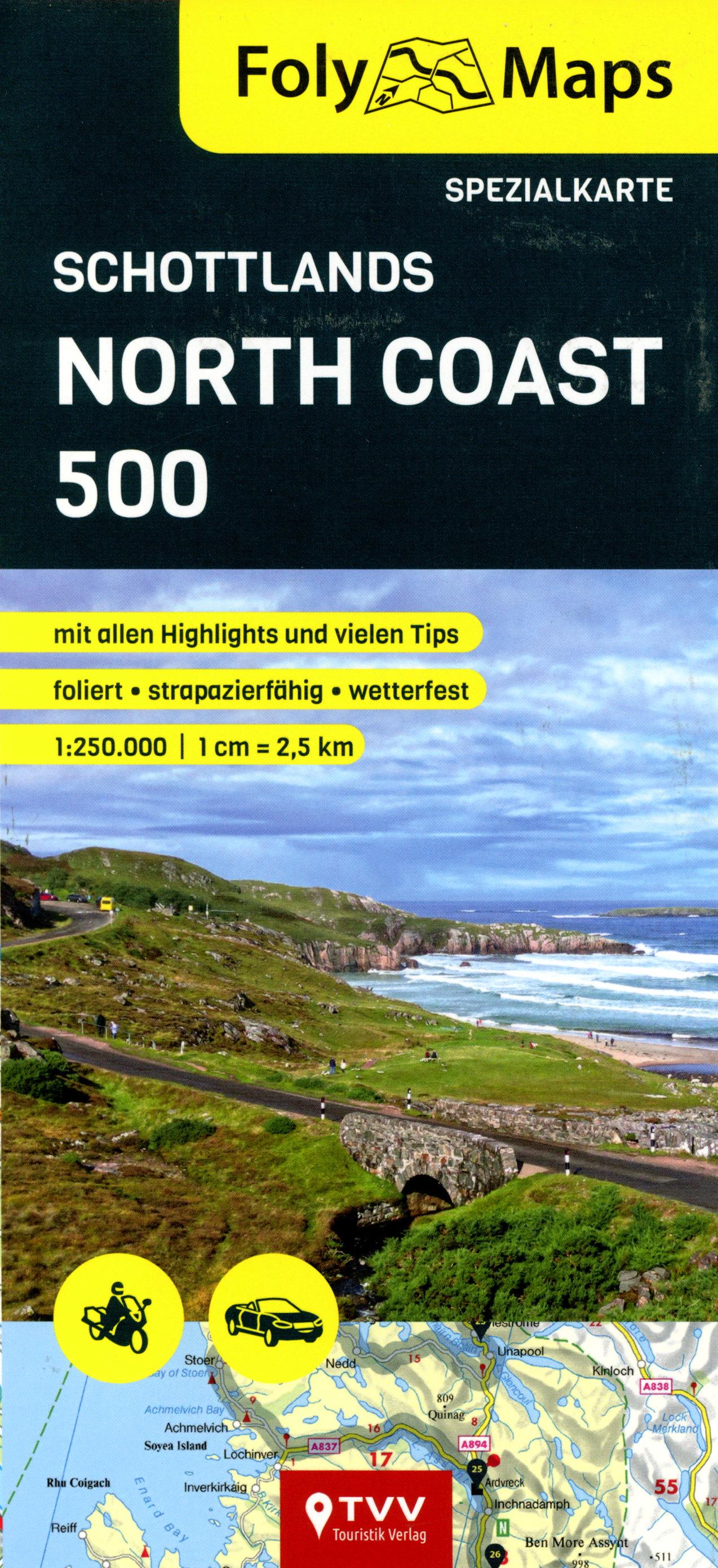 FolyMaps Karte Schottlands North Coast 500