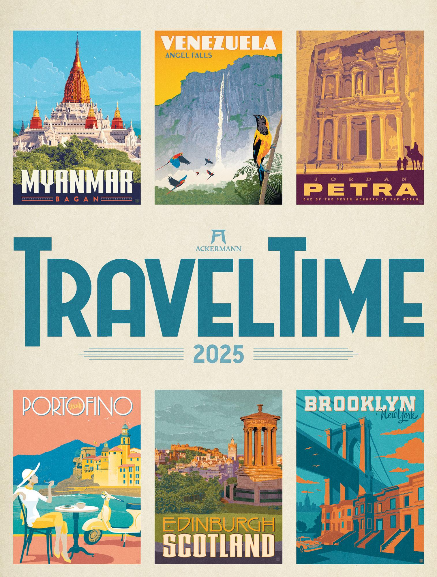 Travel Time - Reise-Plakate Kalender 2025