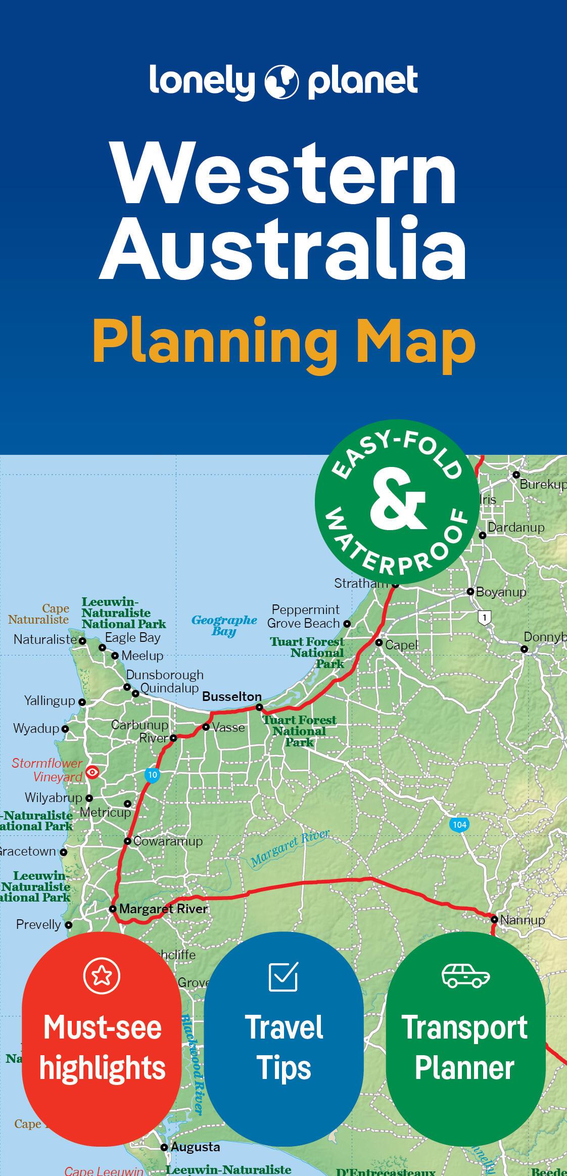 Lonely Planet Western Australia Planning Map