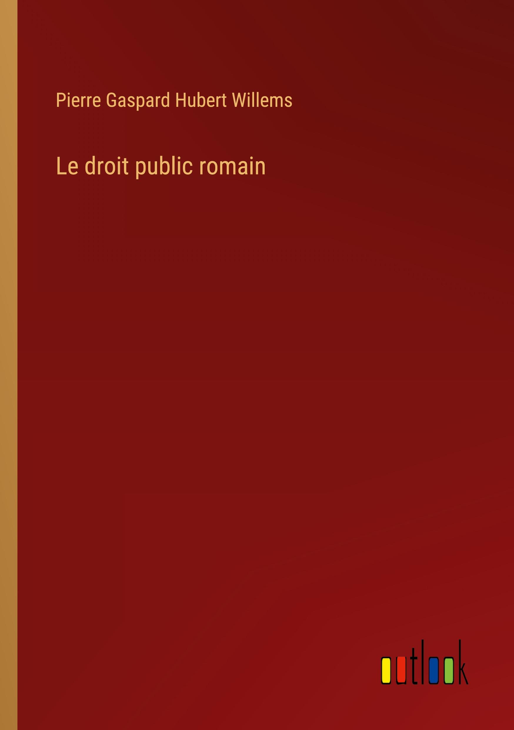 Le droit public romain