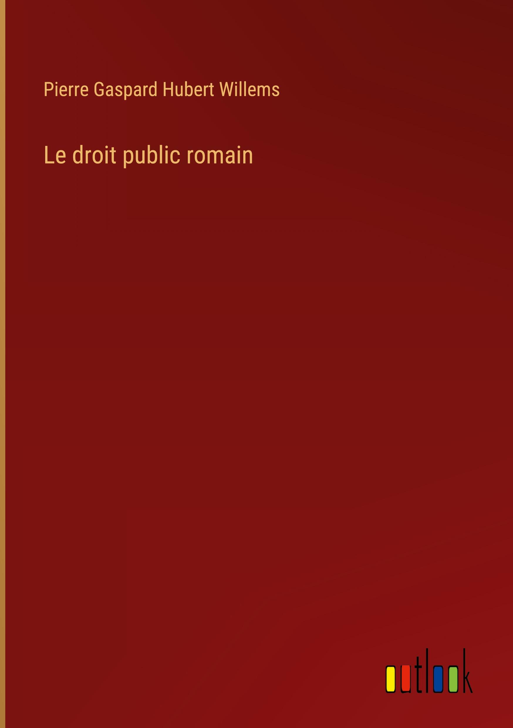 Le droit public romain