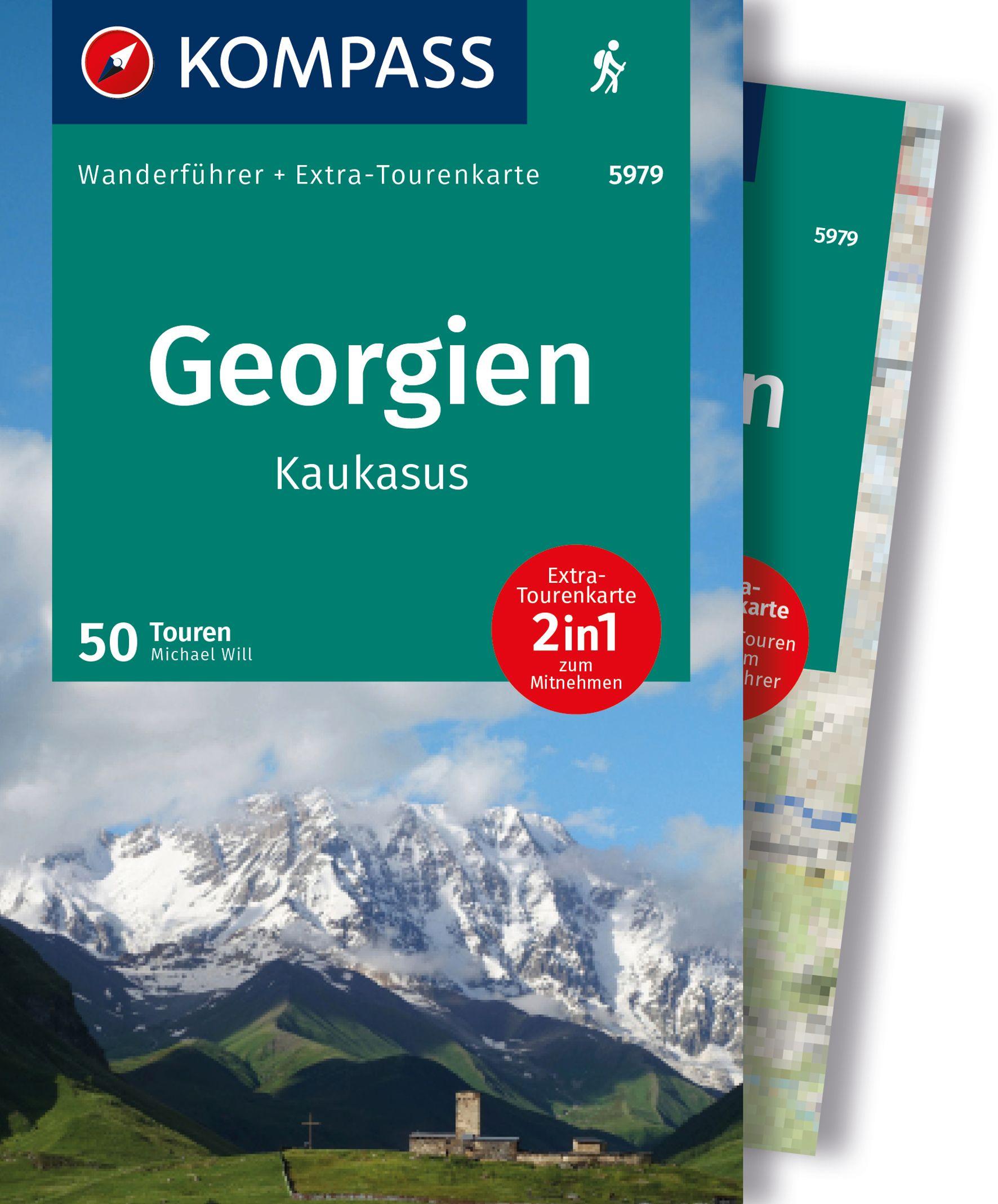 KOMPASS Wanderführer Georgien, Kaukasus, 50 Touren mit Extra-Tourenkarte